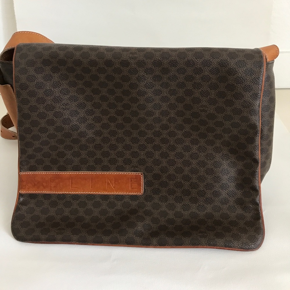 Celine leather messenger bag